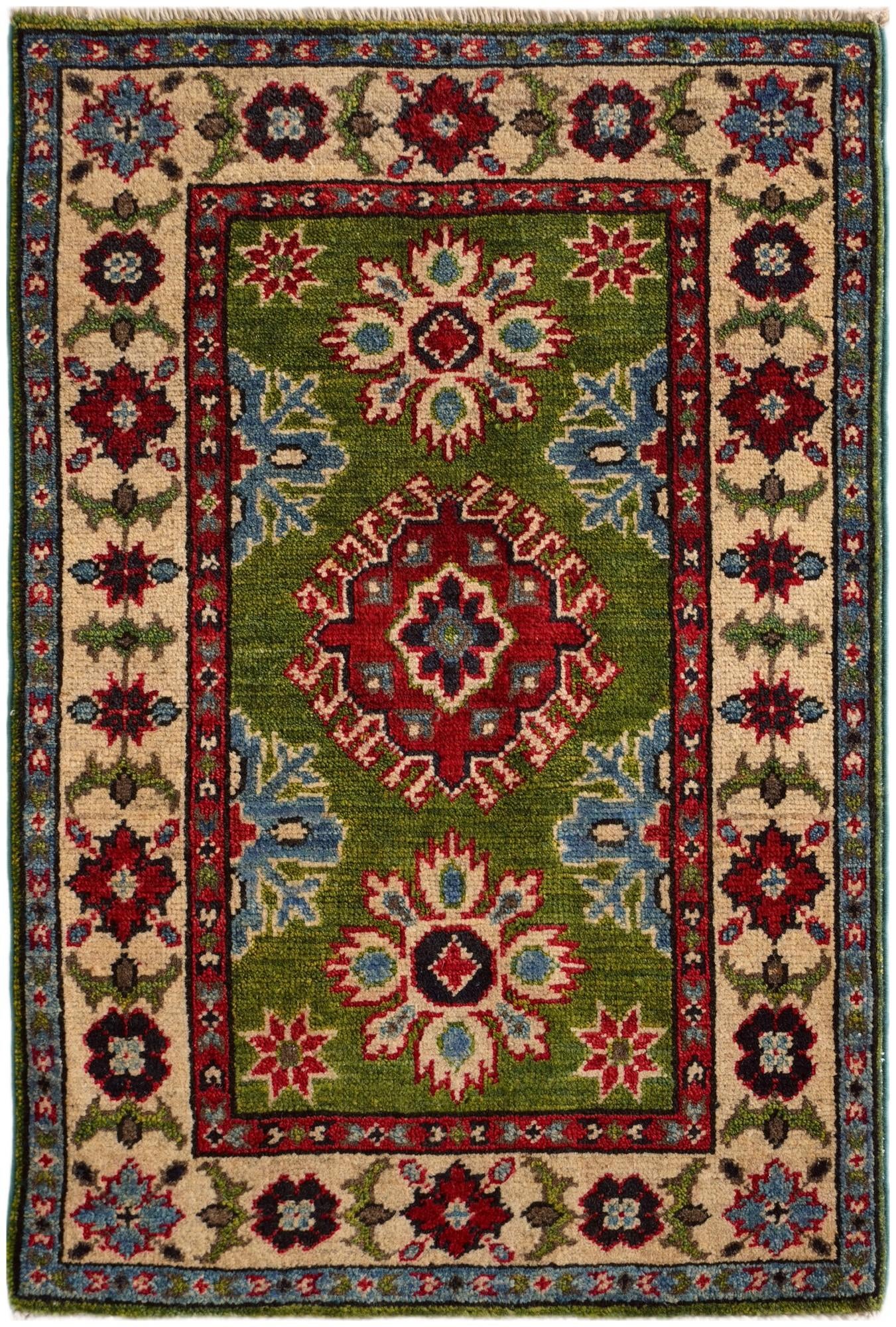 2' x 3' Hand Knotted Kazak Rug