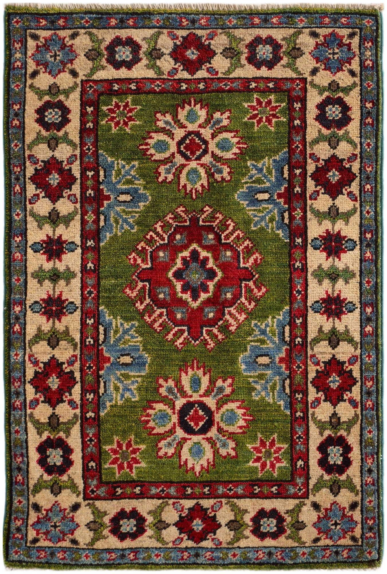 2' x 3' Hand Knotted Kazak Rug