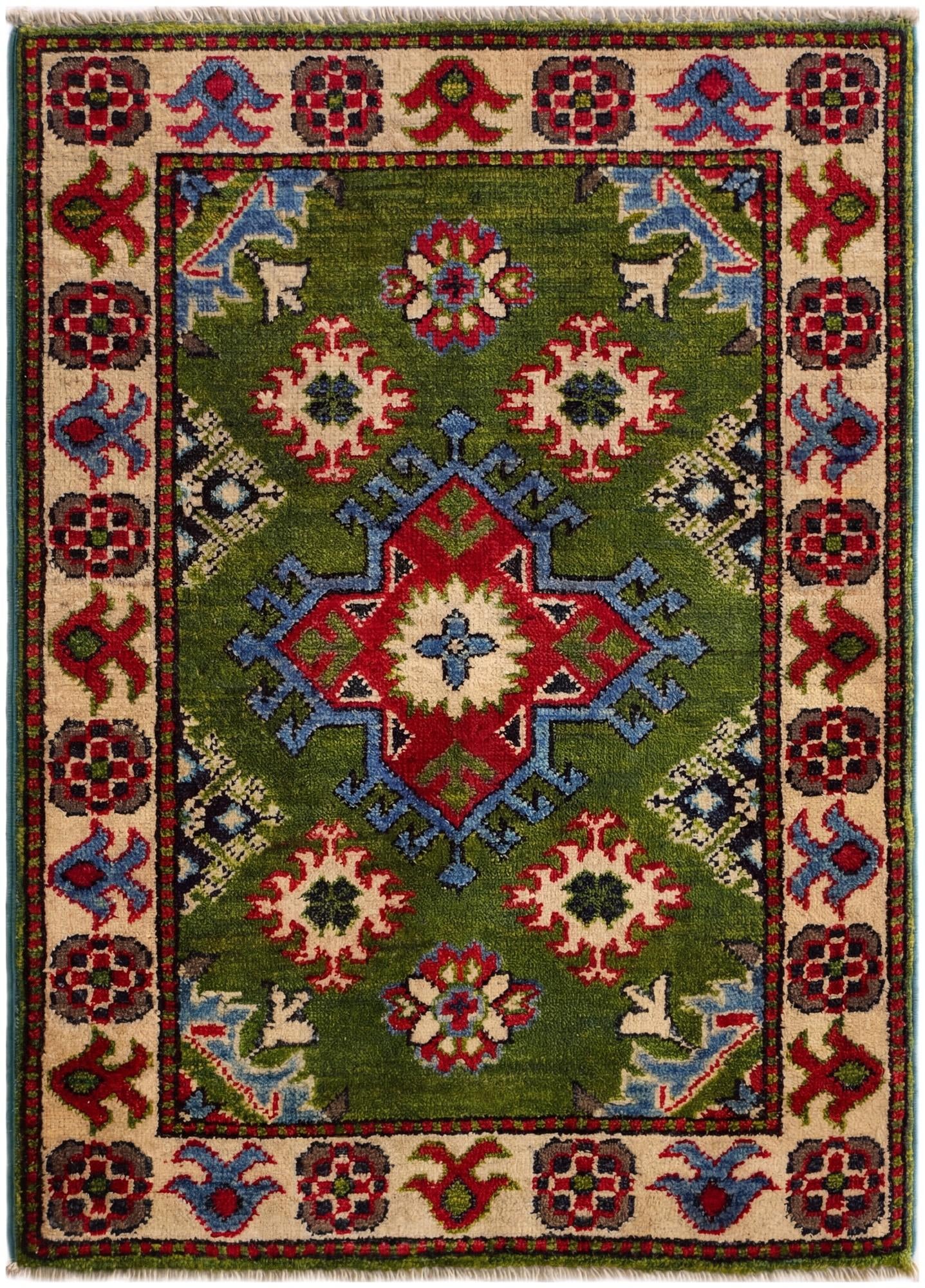 2' x 2' 9 Hand Knotted Kazak Rug