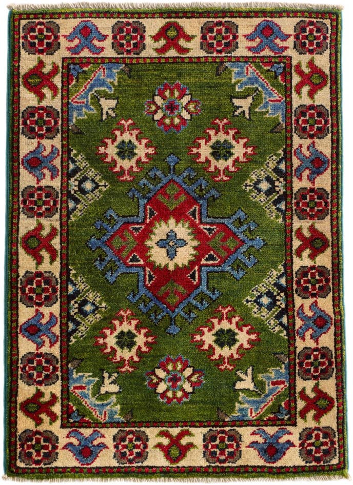 Detailansicht von 60cm x 85cm Handgeknüpft Kazak Teppich
