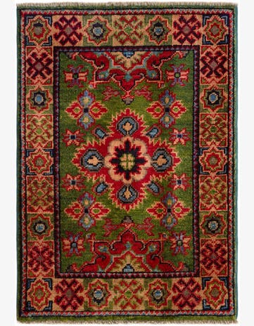 2' x 2' 11 Hand Knotted Kazak Rug
