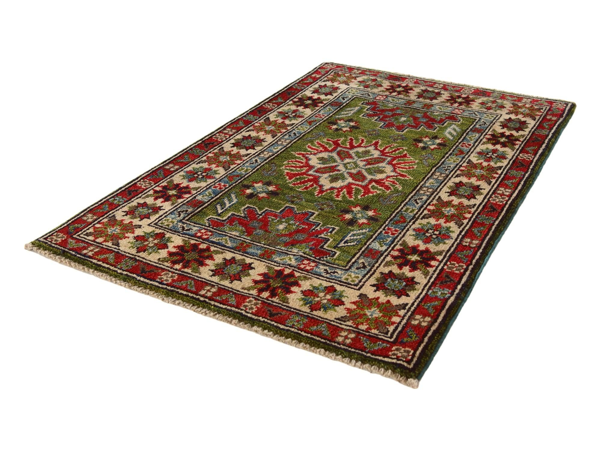 2' x 3' Hand Knotted Kazak Rug