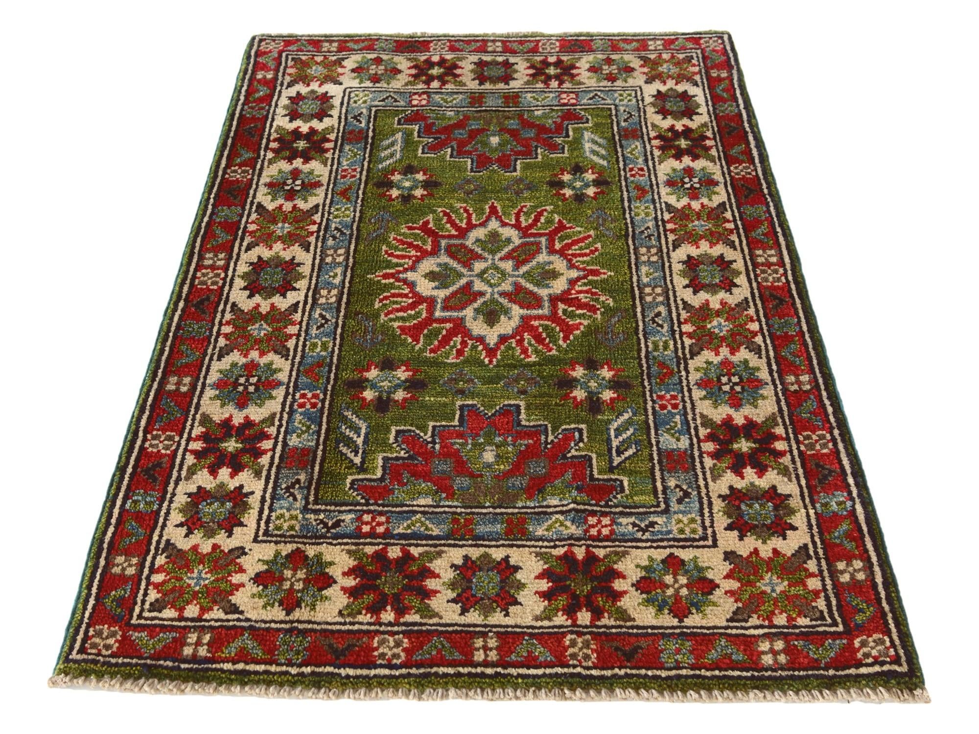 2' x 3' Hand Knotted Kazak Rug