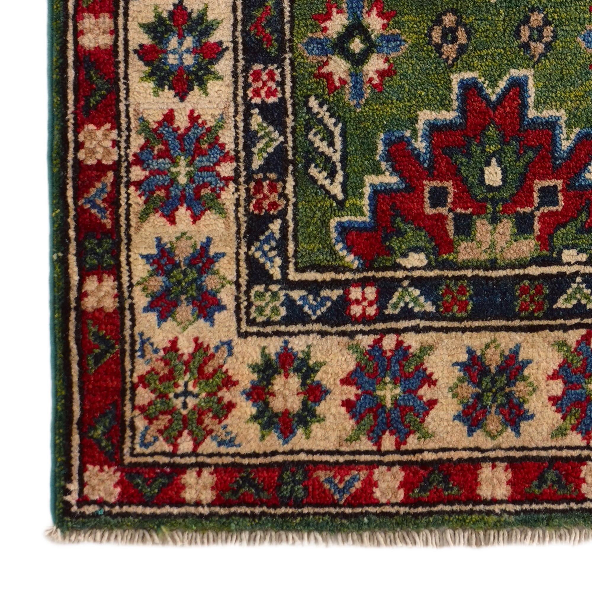 2' x 3' 2 Hand Knotted Kazak Rug