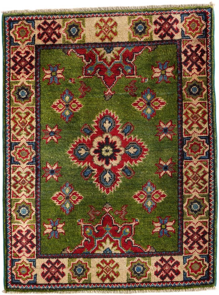 Detail image of 65cm x 85cm anudado a mano Kazak Alfombra