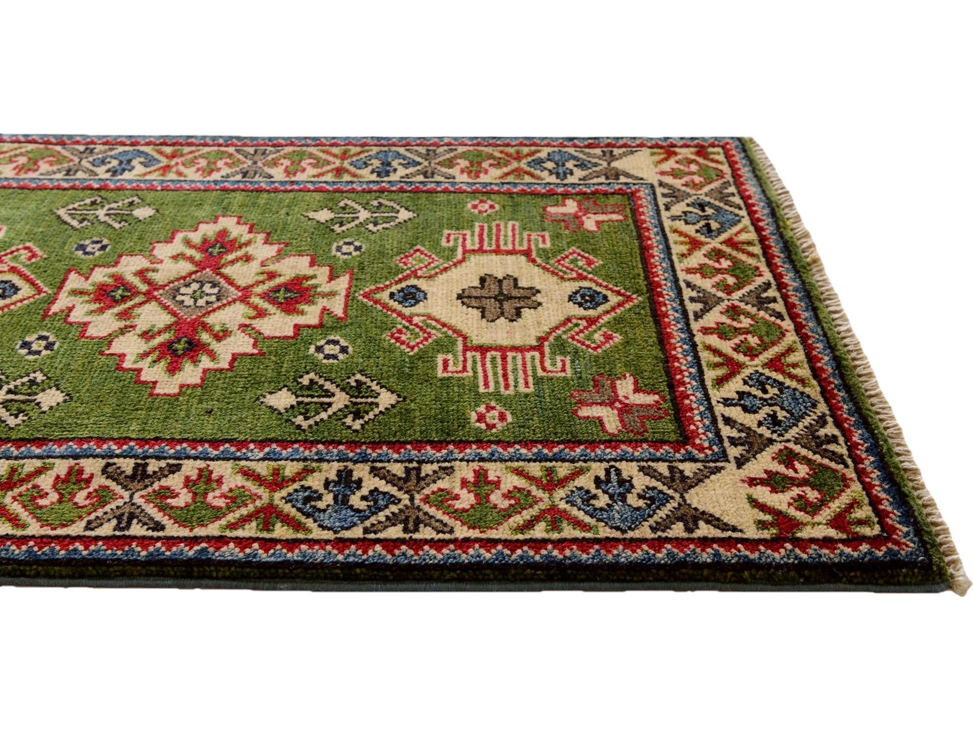 1' 11 x 2' 11 Hand Knotted Kazak Rug