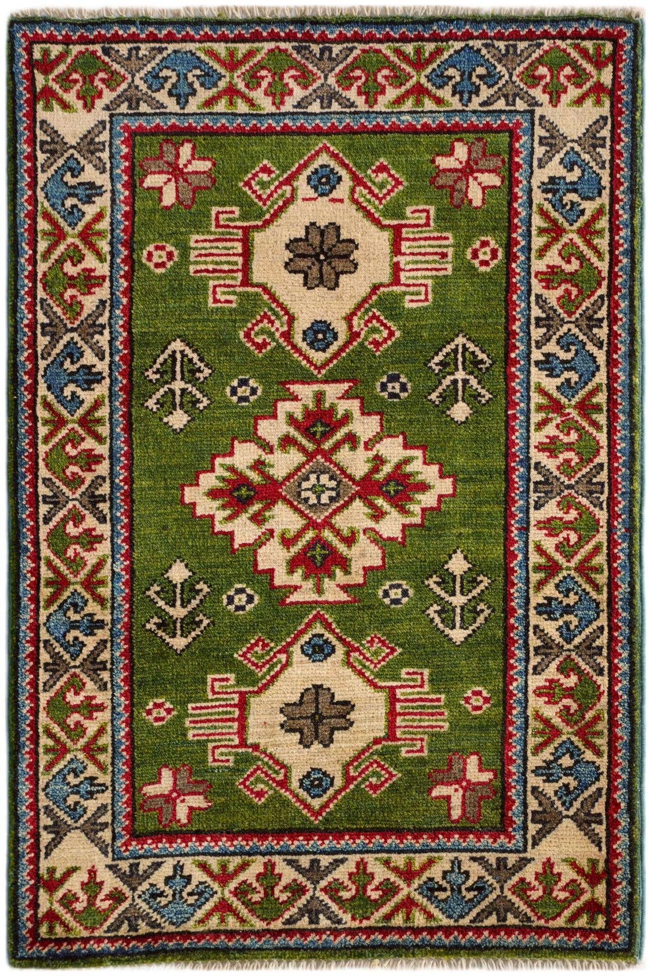 1' 11 x 2' 11 Hand Knotted Kazak Rug