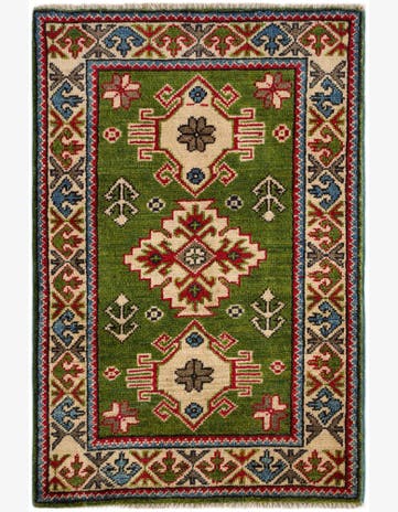 1' 11 x 2' 11 Hand Knotted Kazak Rug