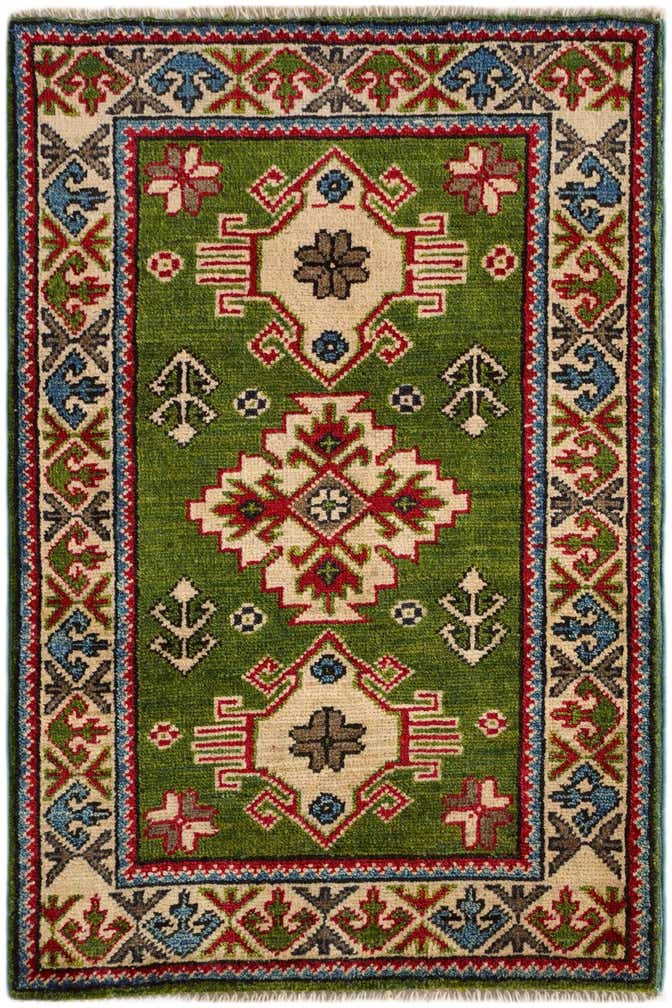 1' 11 x 2' 11 Hand Knotted Kazak Rug