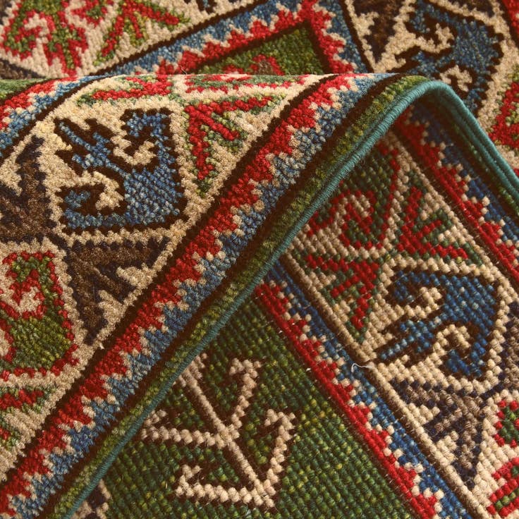 Detail image of 2' 1 x 2' 10 Hand Knotted Kazak Rug