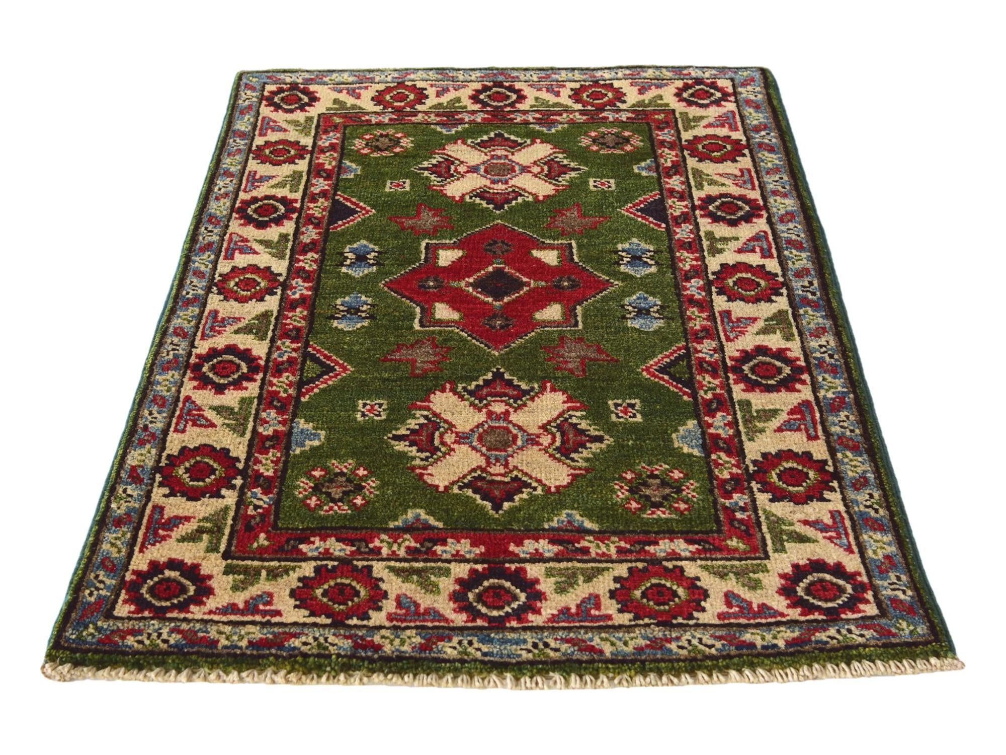 2' x 3' Hand Knotted Kazak Rug