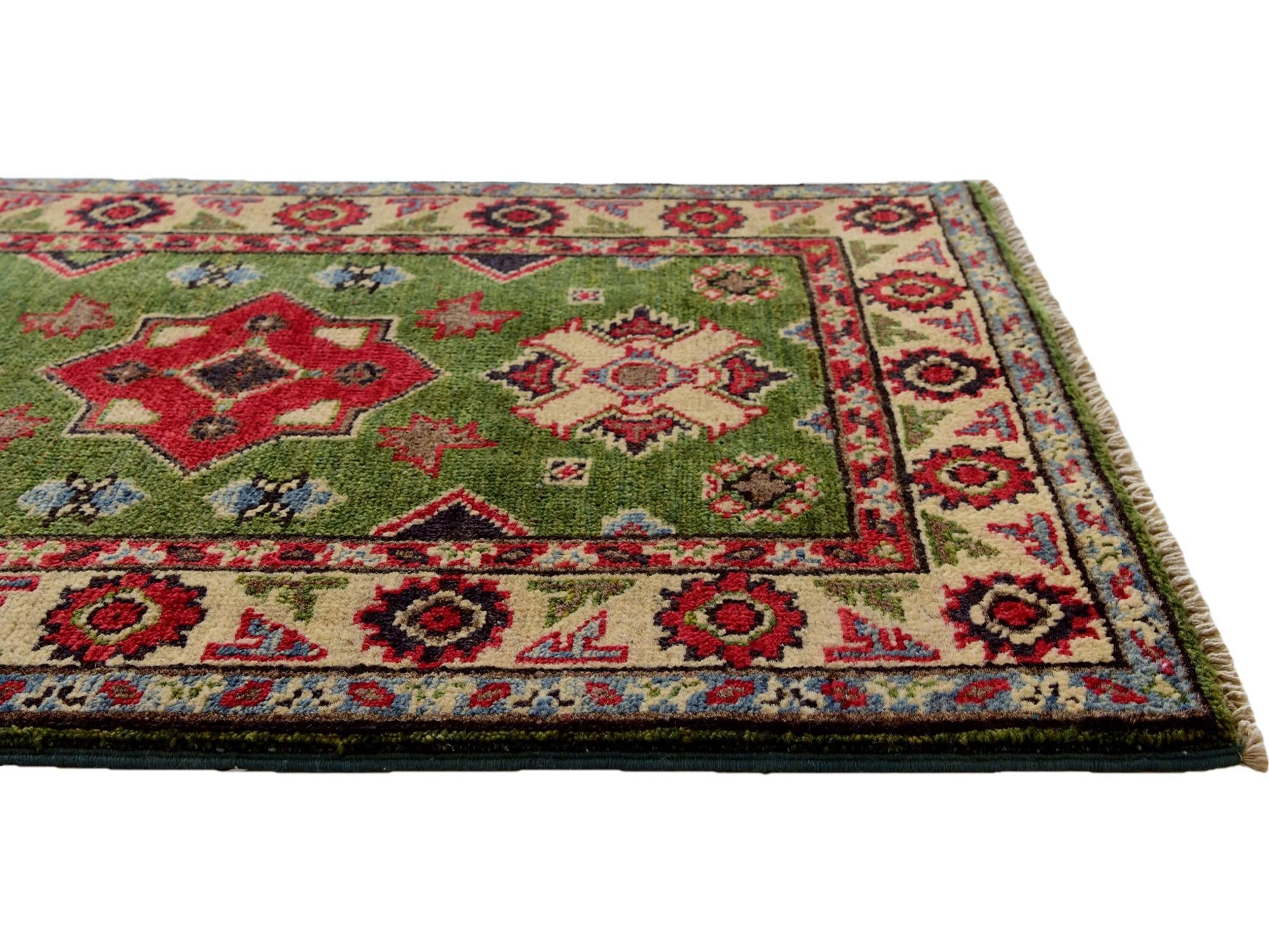 2' x 3' Hand Knotted Kazak Rug