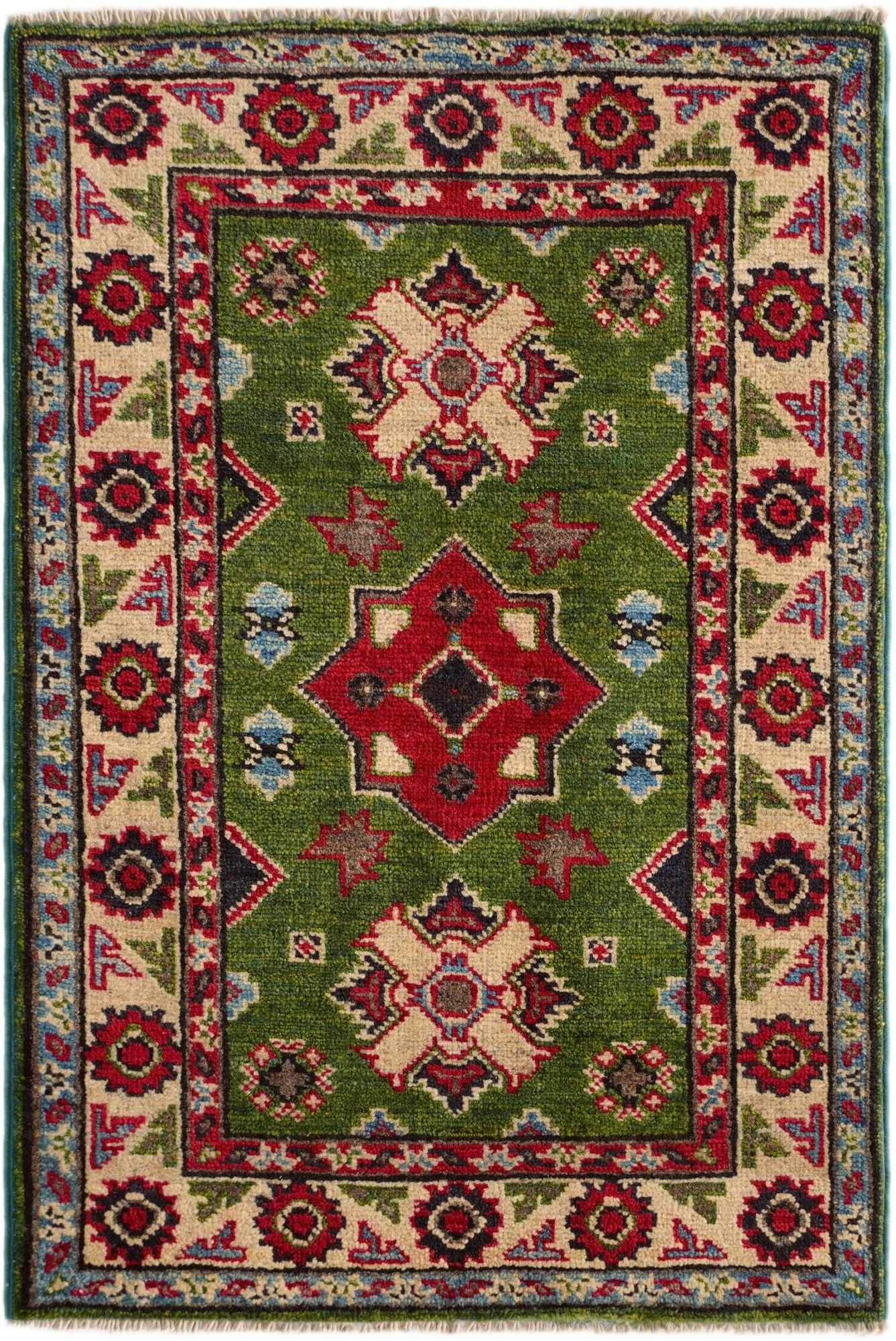 2' x 3' Hand Knotted Kazak Rug