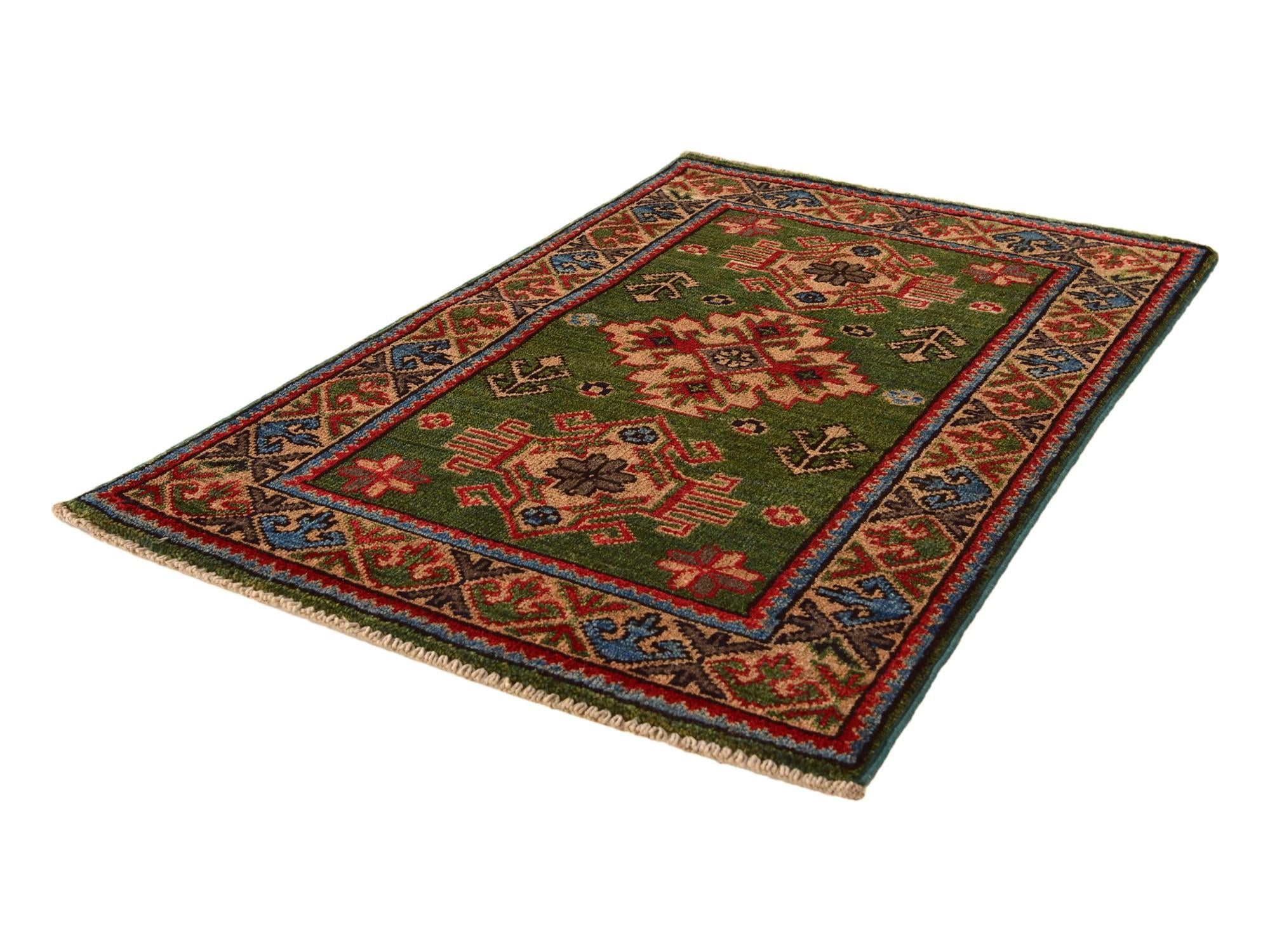 2' x 3' Hand Knotted Kazak Rug