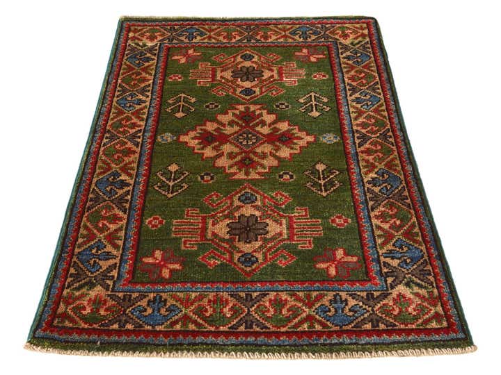 2' x 3' Hand Knotted Kazak Rug