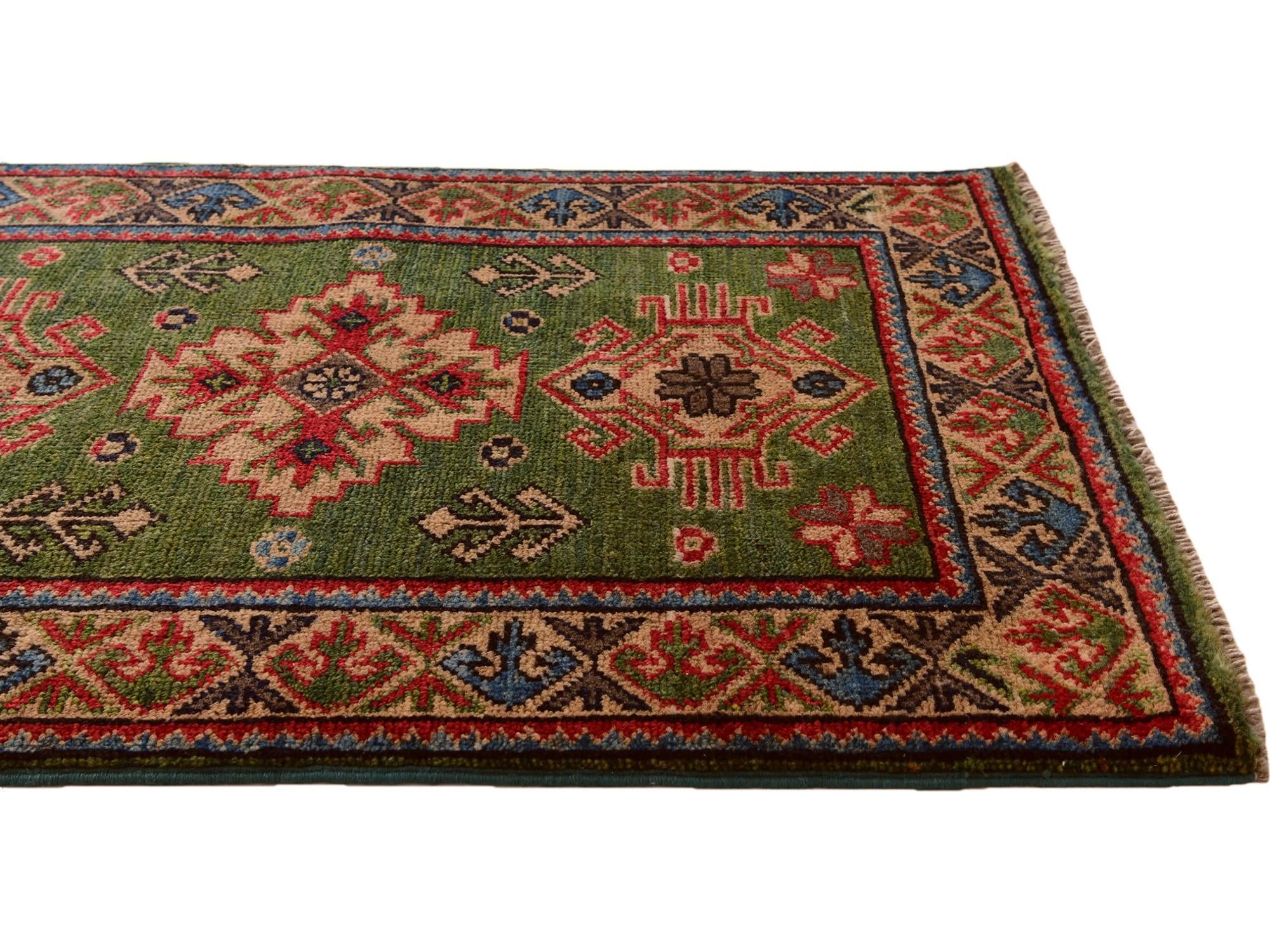 2' x 3' Hand Knotted Kazak Rug