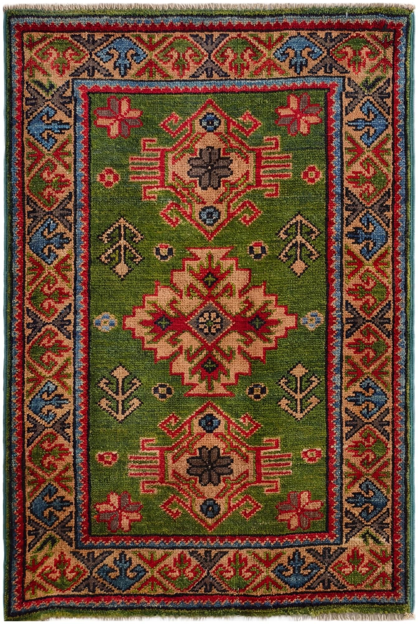 2' x 3' Hand Knotted Kazak Rug