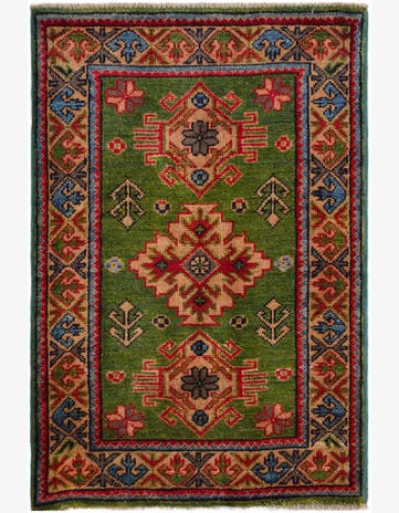 2' x 3' Hand Knotted Kazak Rug