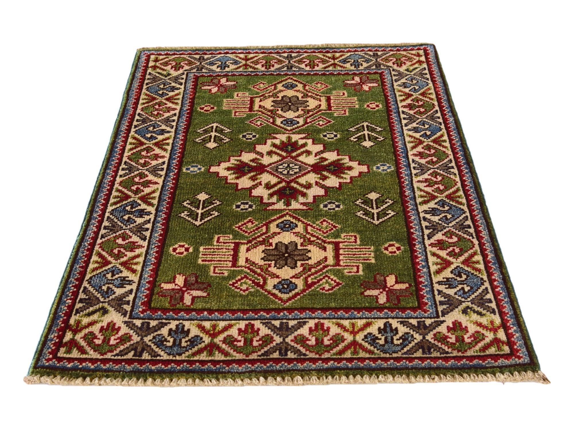 2' x 3' Hand Knotted Kazak Rug