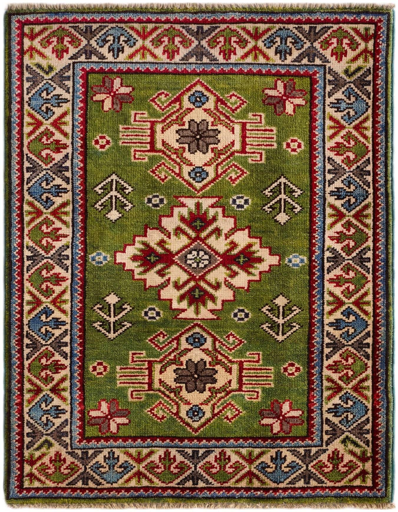 2' x 3' Hand Knotted Kazak Rug