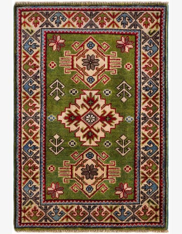 2' x 3' Hand Knotted Kazak Rug