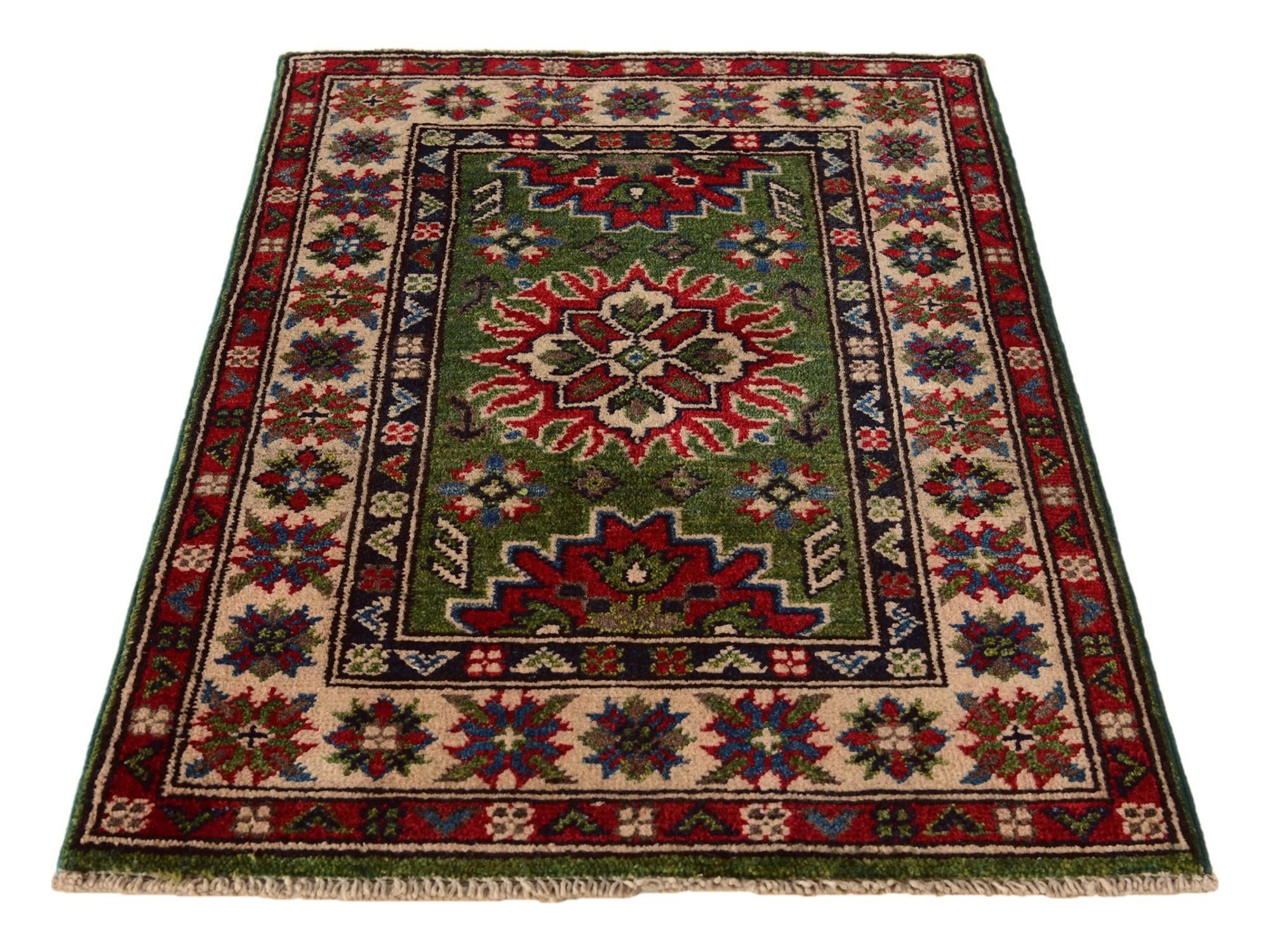 2' x 3' Hand Knotted Kazak Rug