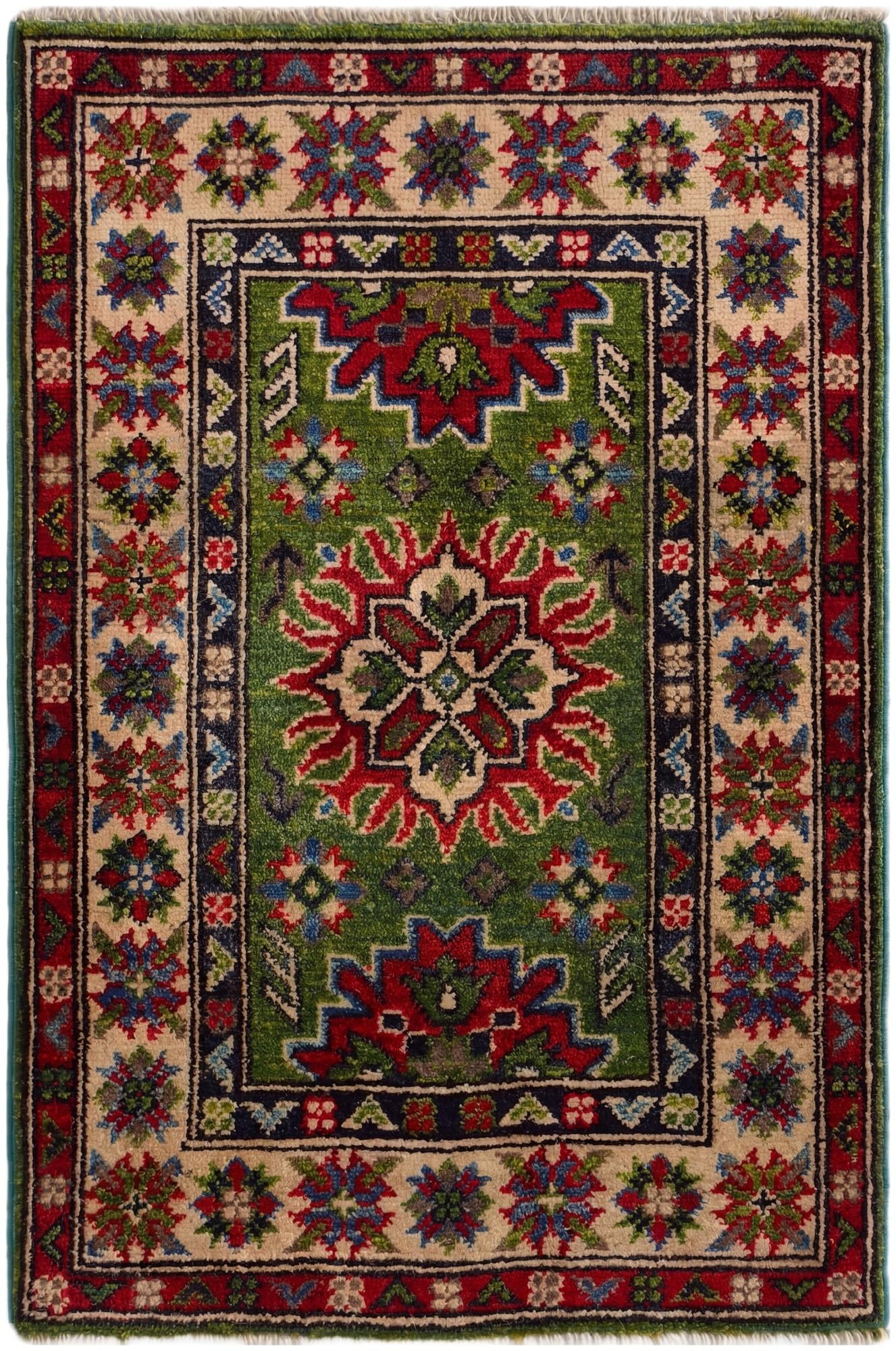 2' x 3' Hand Knotted Kazak Rug