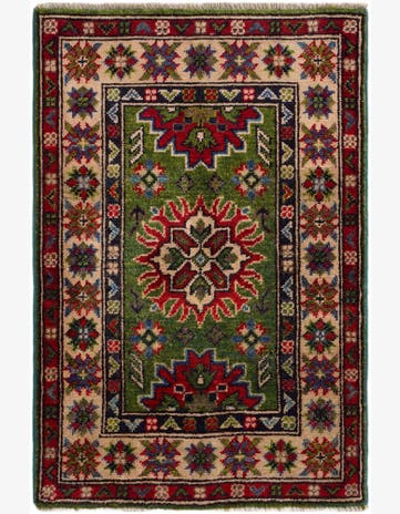 2' x 3' Hand Knotted Kazak Rug