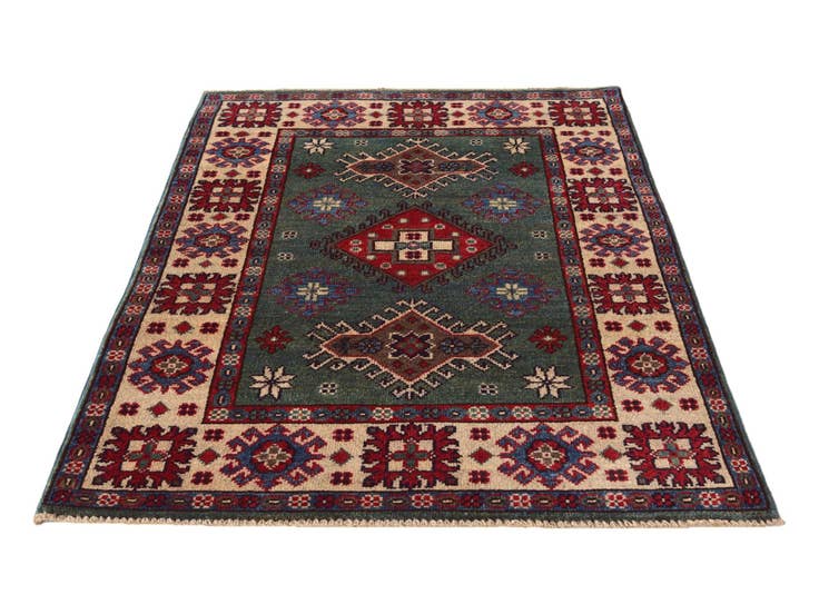 Detail image of 2' 9 x 4' Hand Knotted Kazak Rug