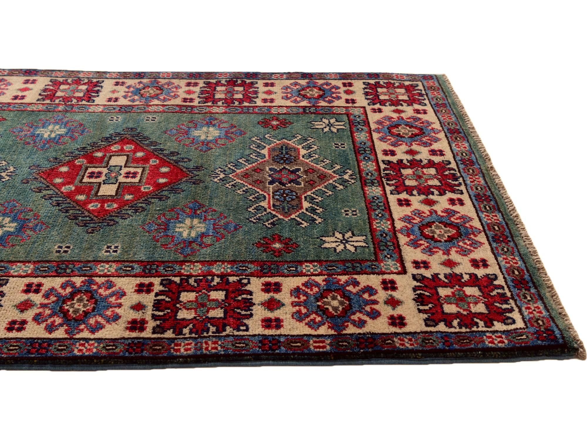 2' 9 x 4' Hand Knotted Kazak Rug
