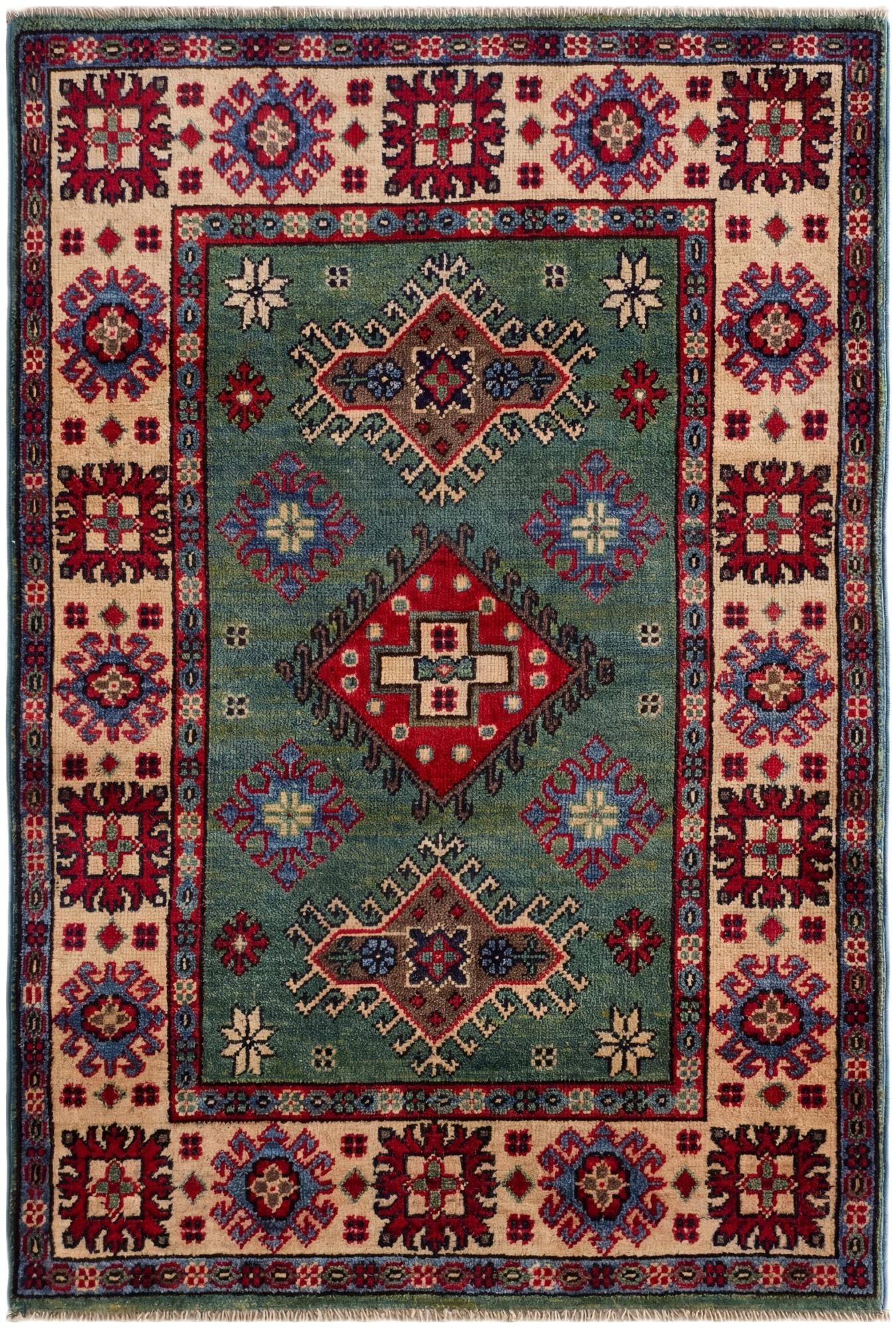 2' 9 x 4' Hand Knotted Kazak Rug