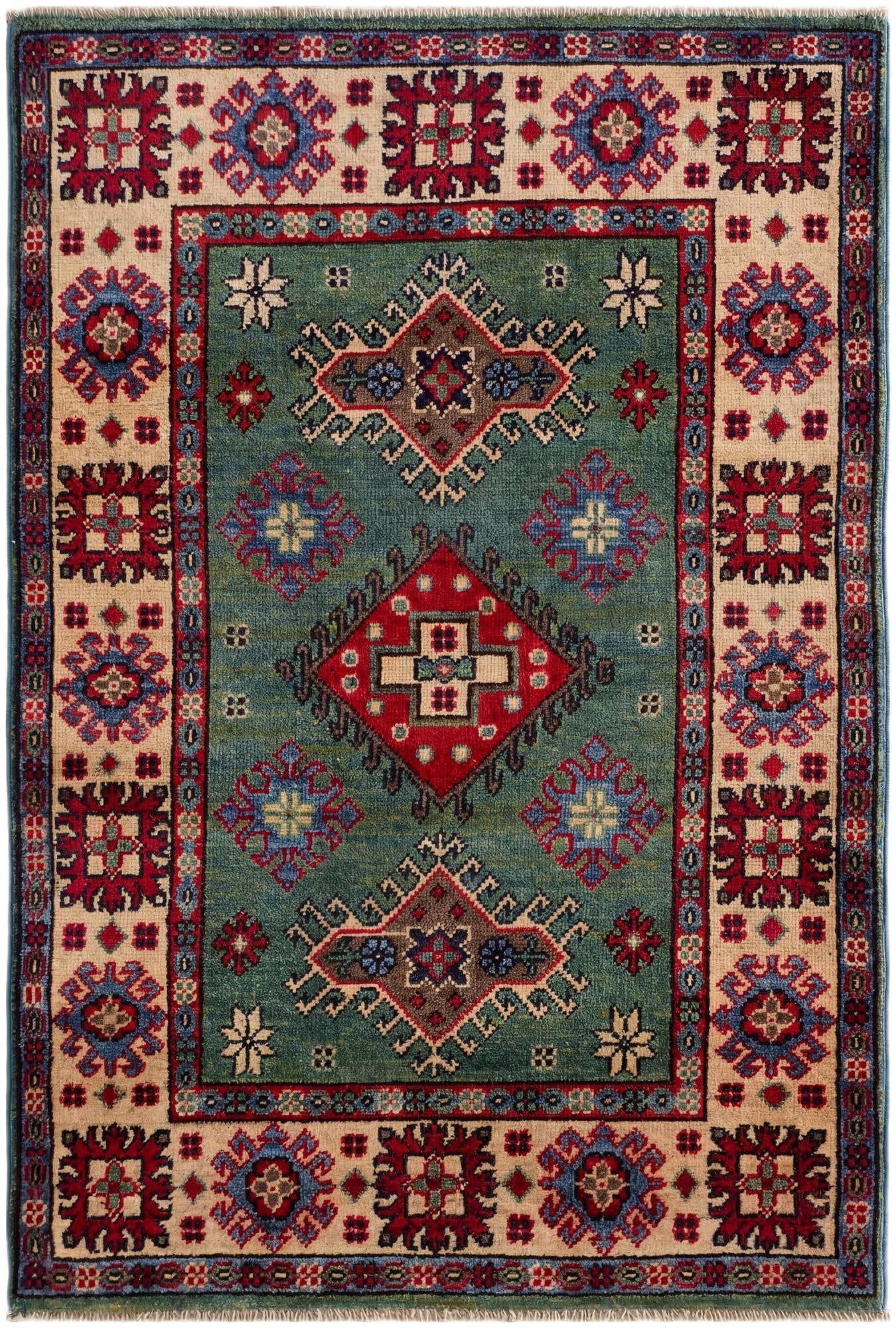 2' 9 x 4' Hand Knotted Kazak Rug