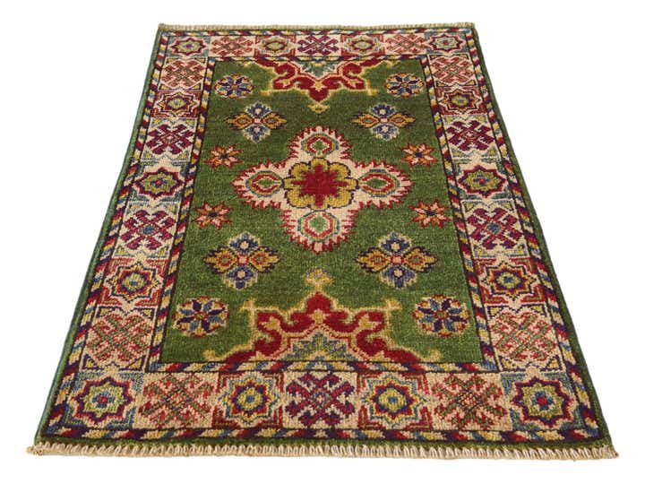 1' 11 x 3' 2 Hand Knotted Kazak Rug