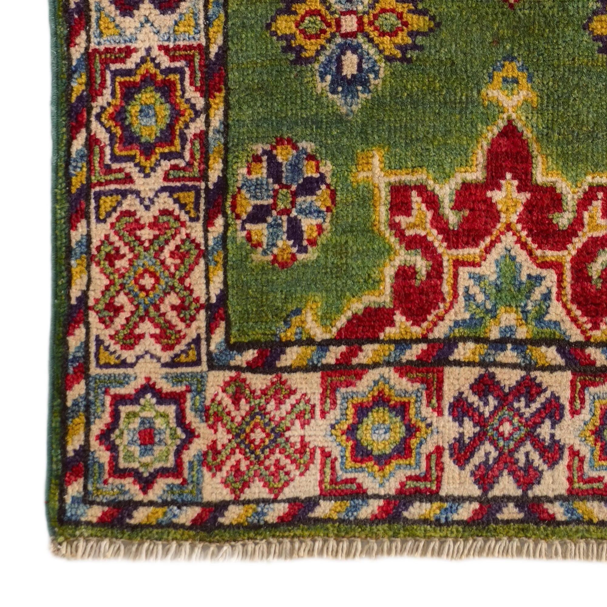 1' 11 x 3' 2 Hand Knotted Kazak Rug
