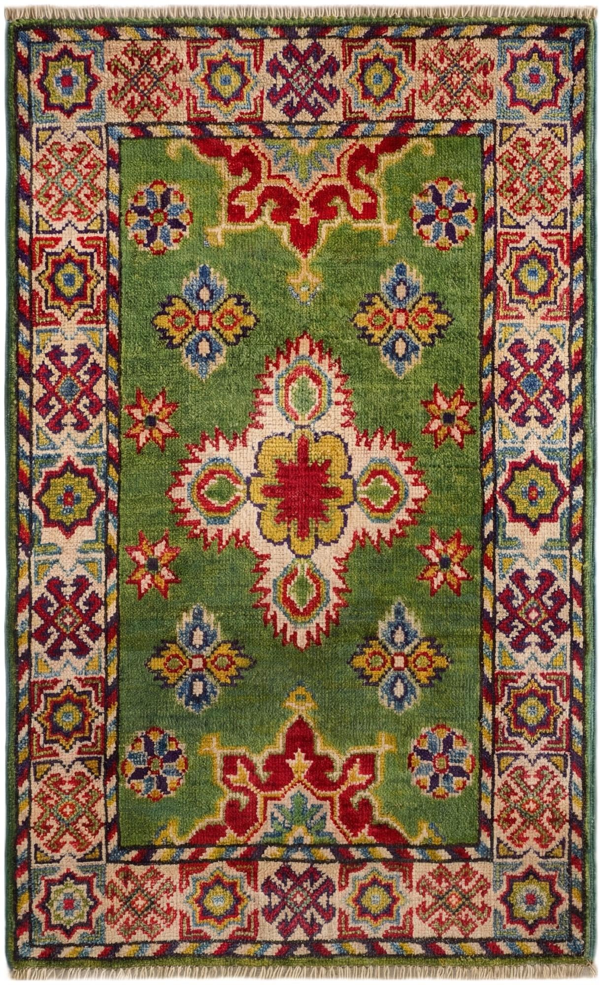 1' 11 x 3' 2 Hand Knotted Kazak Rug