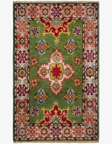 1' 11 x 3' 2 Hand Knotted Kazak Rug