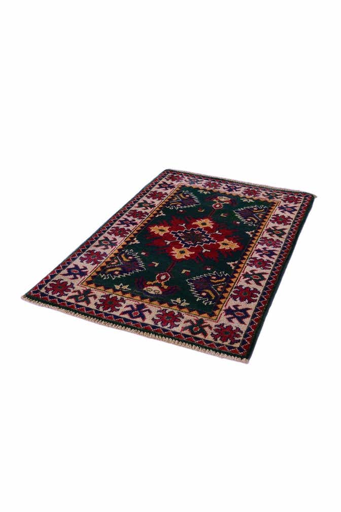 2' x 3' 1 Hand Knotted Kazak Rug