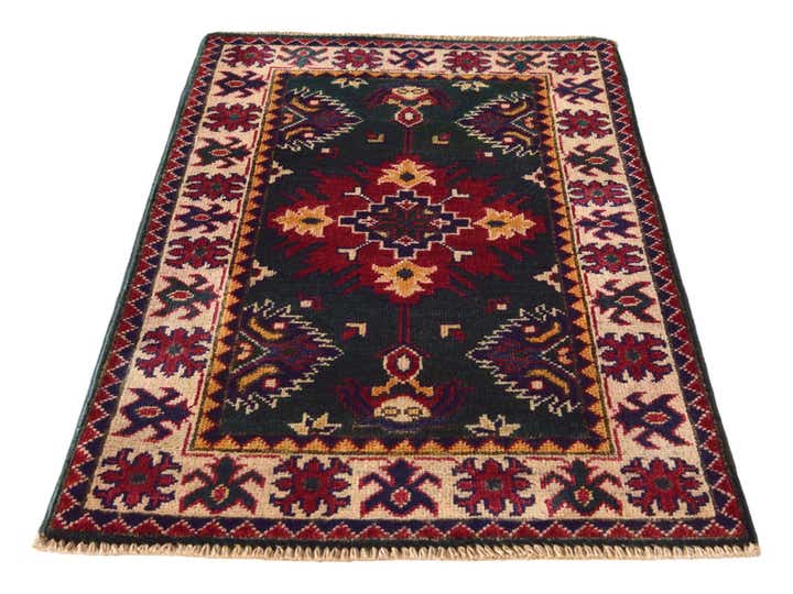 2' x 3' 1 Hand Knotted Kazak Rug