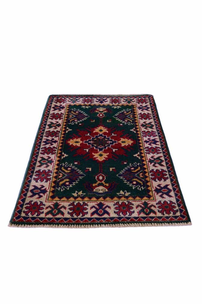 2' x 3' 1 Hand Knotted Kazak Rug