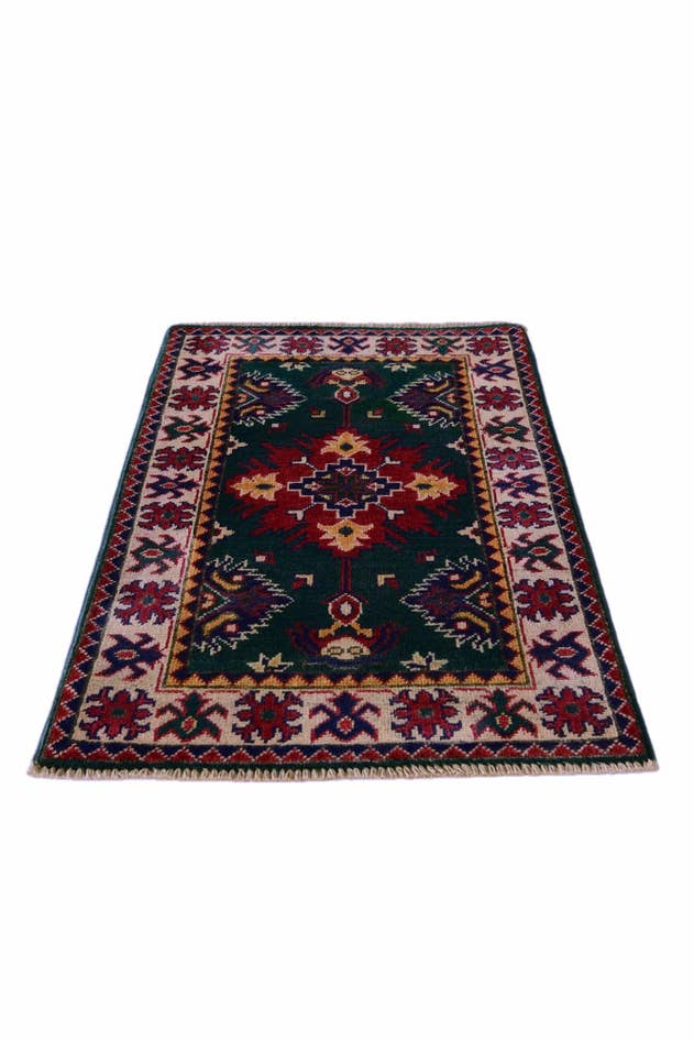 Detail image of 2' x 3' 1 Hand Knotted Kazak Rug