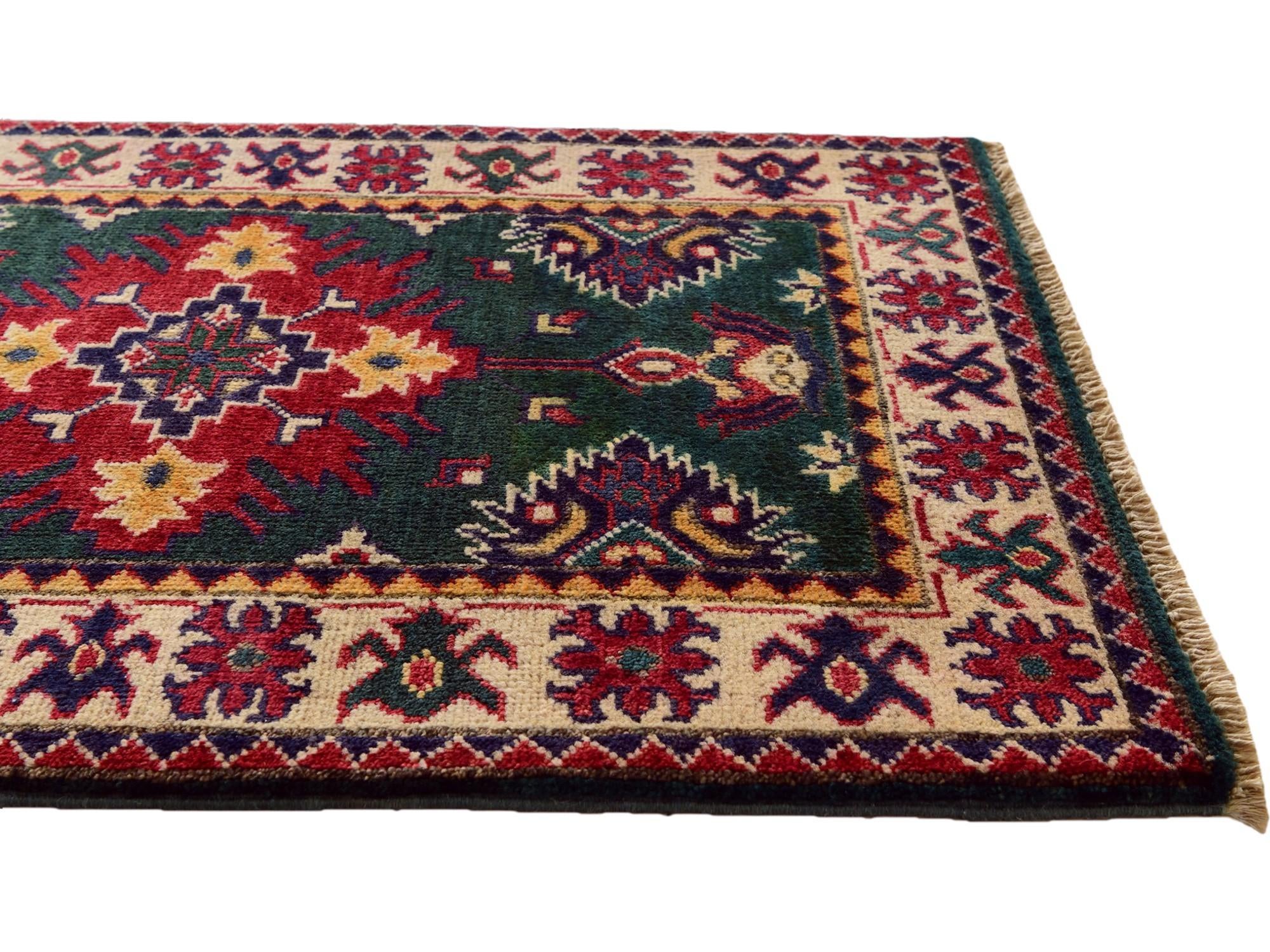 2' x 3' 1 Hand Knotted Kazak Rug
