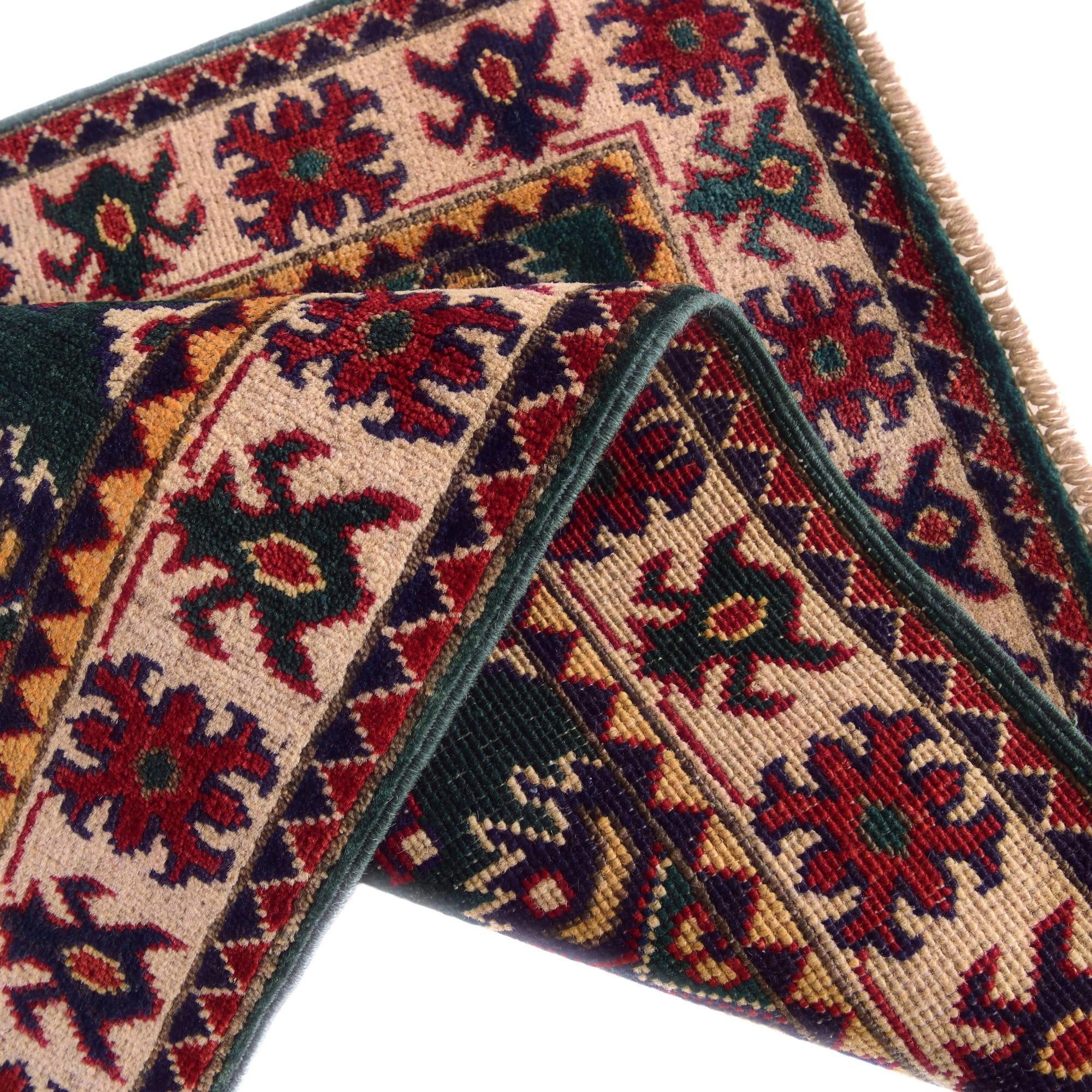 2' x 3' 1 Hand Knotted Kazak Rug