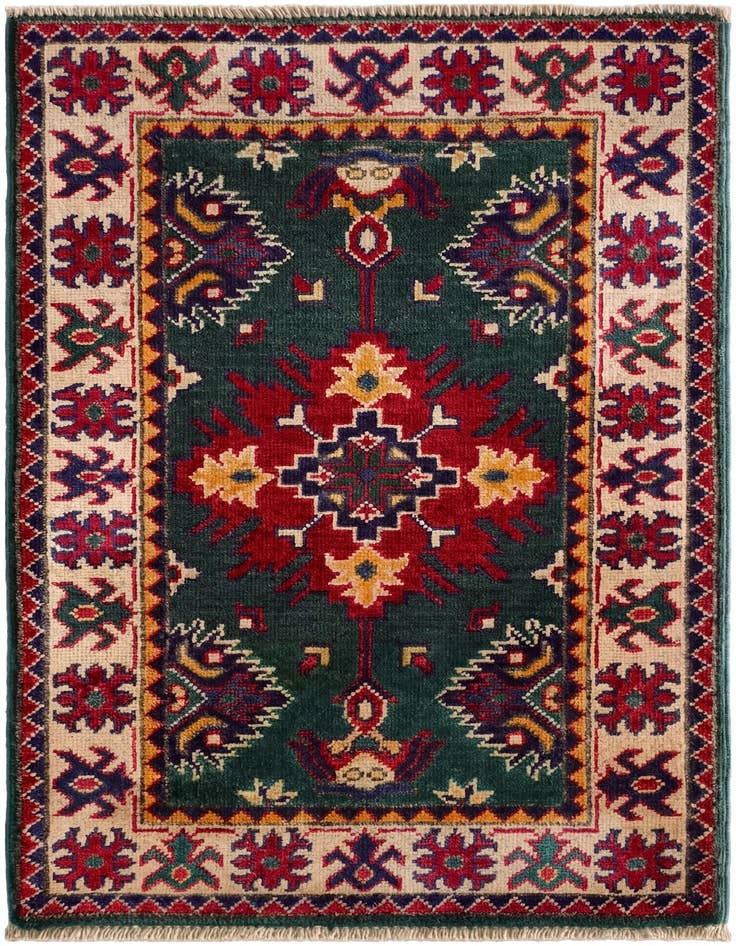 Detail image of 2' x 3' 1 Hand Knotted Kazak Rug