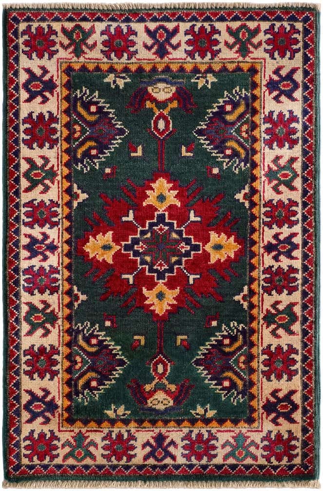 2' x 3' 1 Hand Knotted Kazak Rug