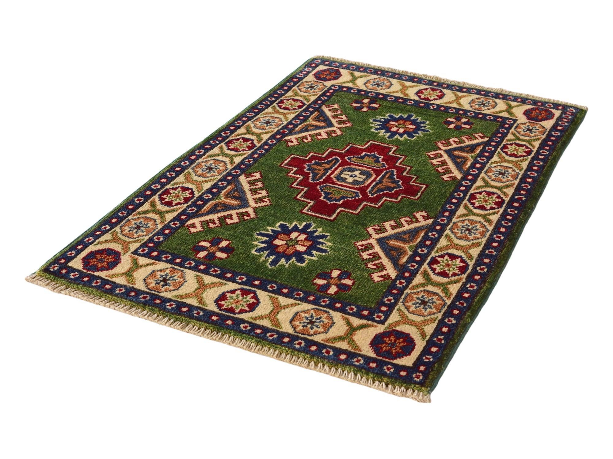 1' 11 x 2' 11 Hand Knotted Kazak Rug
