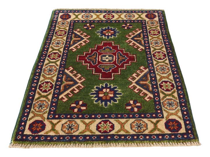 1' 11 x 2' 11 Hand Knotted Kazak Rug