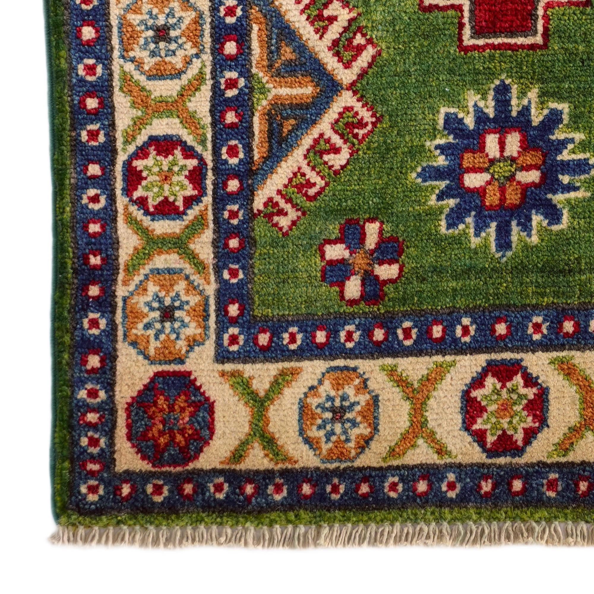 1' 11 x 2' 11 Hand Knotted Kazak Rug