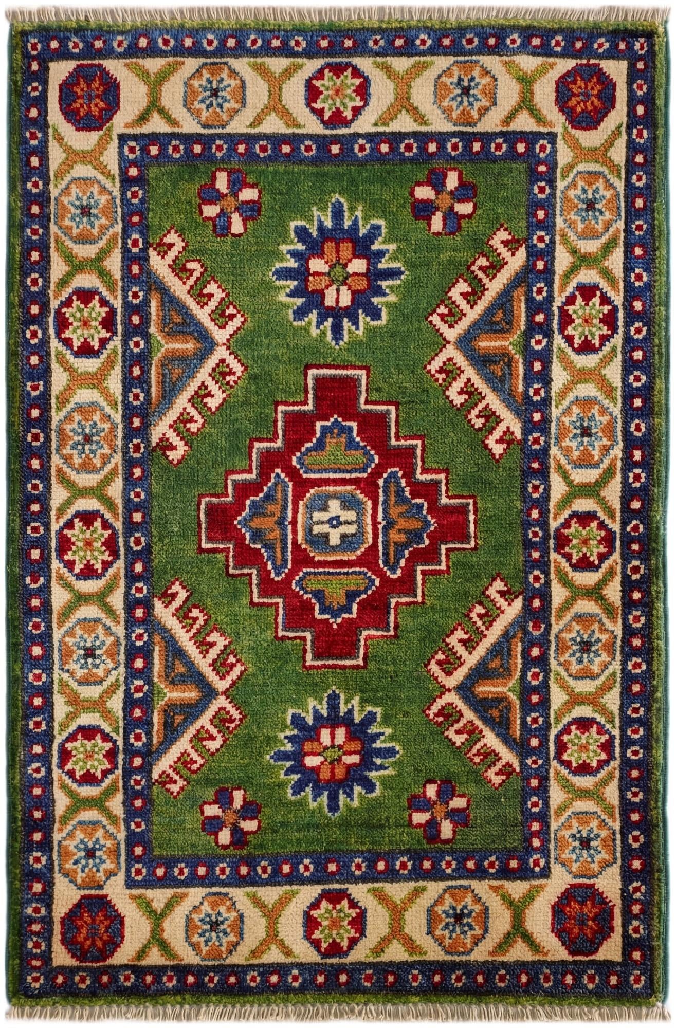 1' 11 x 2' 11 Hand Knotted Kazak Rug