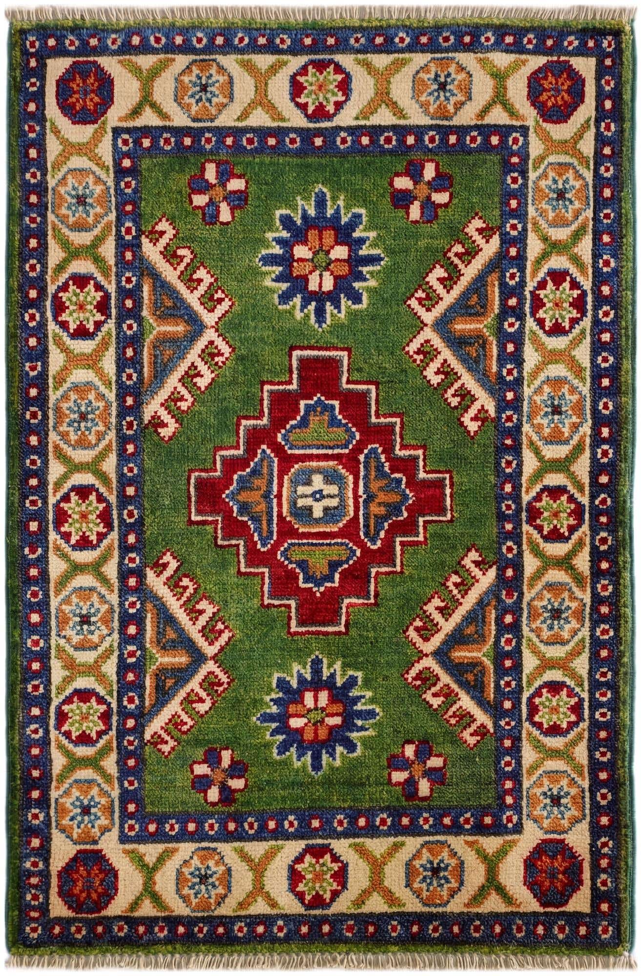 1' 11 x 2' 11 Hand Knotted Kazak Rug