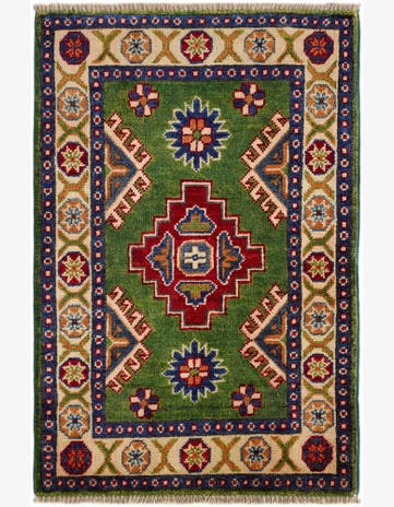 1' 11 x 2' 11 Hand Knotted Kazak Rug
